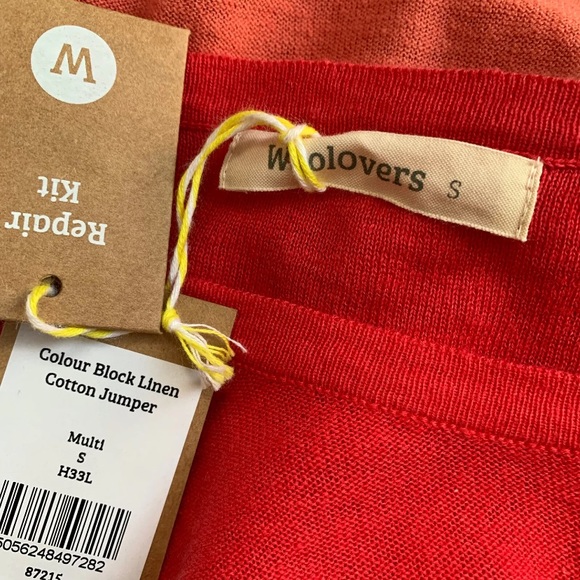 Woolovers rainbow thin knit jumper size small *new* - Picture 11 of 15